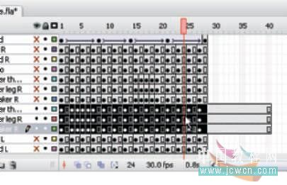 Flash cs3教程:人物行走動(dòng)畫制作技巧,PS教程,思緣教程網(wǎng)