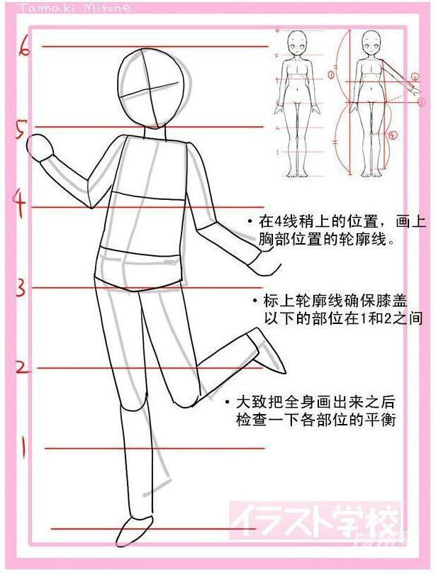 動(dòng)漫女生頭身比怎么畫(huà)？動(dòng)漫女生頭身比畫(huà)法教程四.jpg