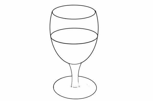 一杯紅酒簡(jiǎn)筆畫(huà)步驟畫(huà)法圖片