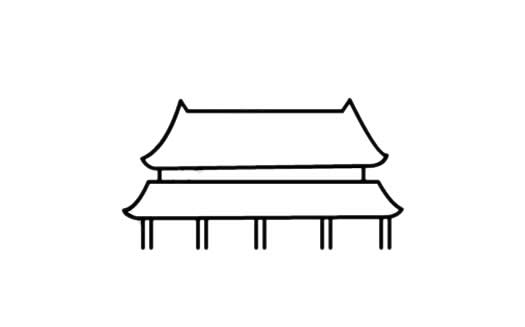 國慶節(jié)簡(jiǎn)筆畫_國慶節(jié)主題天安門和國旗簡(jiǎn)筆畫步驟圖