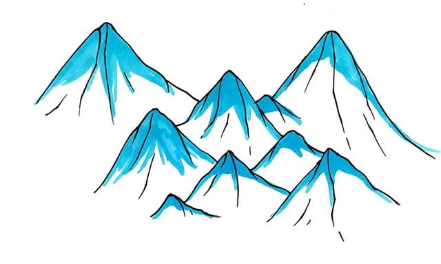 喜馬拉雅山簡(jiǎn)筆畫(huà)