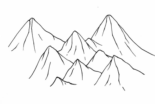 兒童畫(huà)喜馬拉雅山簡(jiǎn)筆畫(huà)畫(huà)法步驟教程