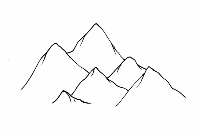 兒童畫(huà)喜馬拉雅山簡(jiǎn)筆畫(huà)畫(huà)法步驟教程