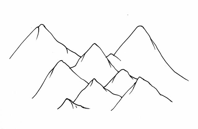 兒童畫(huà)喜馬拉雅山簡(jiǎn)筆畫(huà)畫(huà)法步驟教程