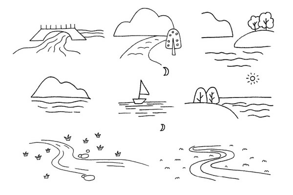 河流怎么畫？