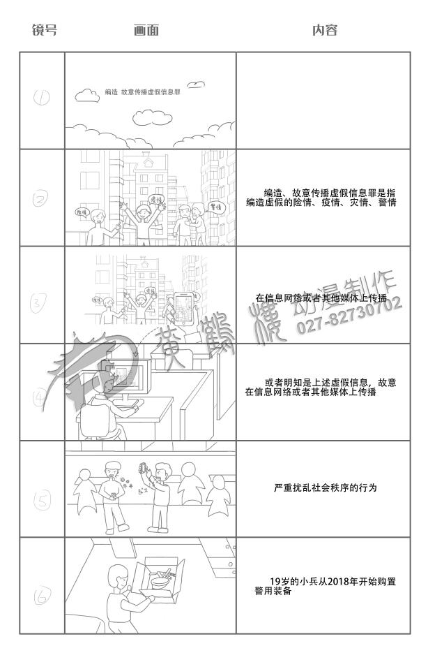 編造故意傳播虛假信息罪科普動漫宣傳片分鏡