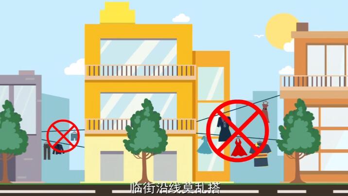 衣物晾曬要有序，臨街沿線莫亂搭.jpg