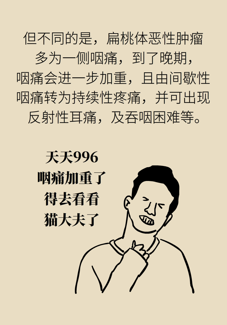 單側(cè)扁桃體腫大更兇險(xiǎn)！謹(jǐn)防惡性腫瘤