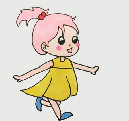 小女孩怎么畫簡(jiǎn)單又漂亮穿著裙子簡(jiǎn)筆畫