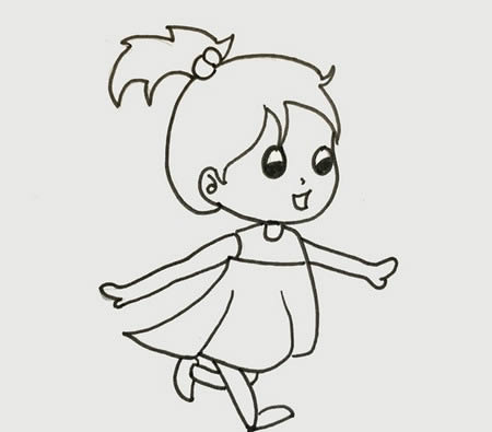 小女孩怎么畫簡(jiǎn)單又漂亮穿著裙子簡(jiǎn)筆畫