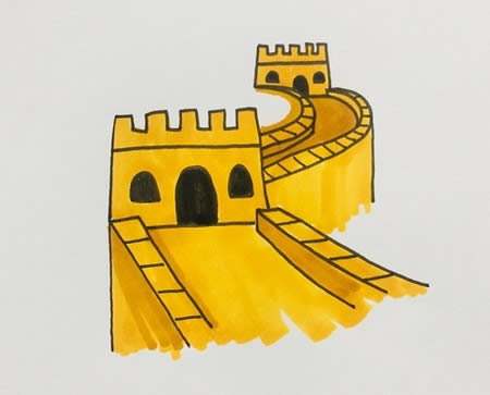 中國(guó)萬(wàn)里長(zhǎng)城的簡(jiǎn)筆畫(huà) 北京長(zhǎng)城怎么畫(huà)簡(jiǎn)單又好看