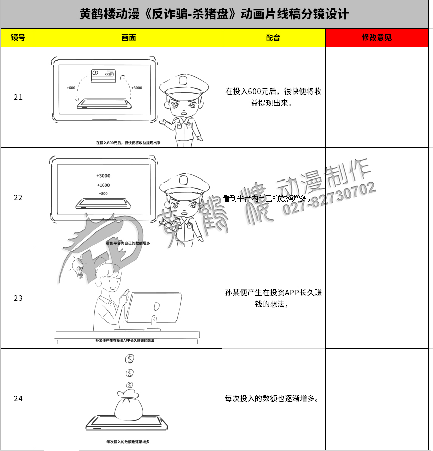 黃鶴樓動漫《反詐騙-殺豬盤》動畫片線稿分鏡設(shè)計21-24.jpg